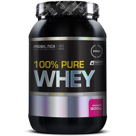 100% Pure Whey Protein 900G Morango - Probiótica