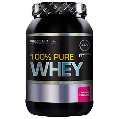 100% Pure Whey Protein 900G - Probiótica - Morango