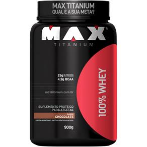 100% Whey 900g - Chocolate - Max Titanium - 600 G