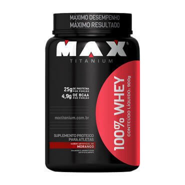 100% Whey 900G - Max Titanium (vitamina de Frutas)
