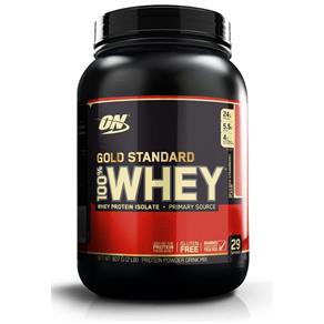 100% Whey Gold Standard - Optimum Nutrition - 907g - MORANGO