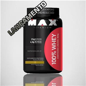 100% Whey Protein - Max Titanium - Baunilha - 900 G
