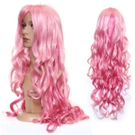 100cm Rosa WavyWomen Clip In Extensões de cabelo Extensões de cabelo Ondulado peruca penteado