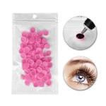 LOS 100pcs / bag Alongamento cola para cílios Cup rosa Glue Delay Container Beleza Ferramenta pestana