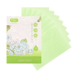 100pcs / embalar Homens Blotter Oil Control face Absorvendo papel absorvente tecidos (verde claro)