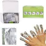 100pcs / embalar papel alumínio Com cutton Para Gel UV Wraps Remover Gel unhas produtos para unhas ferramentas de limpeza # WJ102