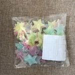 100PCS plástico Estrelas fluorescentes decorativas adesivos de parede 3D para o quarto do bebê Quarto Tectos