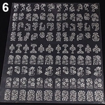 108 Pcs 3D Flower Decal Stickers Nail Art Tip Stamping Manicure Decoração DIY
