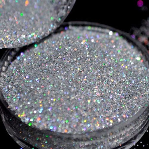 10g Fine Glitter Poeira em Pó Holográfica Iridescente Metálico Corpo Nail Art Craft