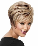 Hair products Afro Short short wigs hair cuts blonde bob wig with bangs Straight Synthetic african american wigs for women