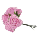 10x Colorfast Espuma Rosas Artificial Flor Noiva Bouquet Festa Decoração Rosa
