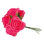10x Colorfast Espuma Rosas Artificial Flor Noiva Festa Decoração Para Casa Rosa Vermelha