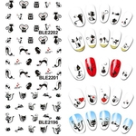 11 Estilos Nail Art Adesivos Gato Preto Gatinho Uv Gel Dicas Polonês Diy Manicure Decalques