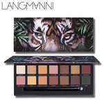 14 cores Natural Matte Glitter Sombra Maquiagem Waterproof cor nude Shimmer Tiger Eyeshadow Palette