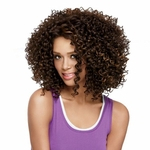 14 inches Women Fashion Kinky Curly Hair Brown Wigs for African American Women Afro Wig Cosplay Party Wigs(Color:Black/Brown,Size:short)