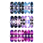 14PCS / Kit Luminous Paisagem Panorâmico Adesivos Nail Stickers Prego Acessórios Art