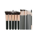 14PCS Makeup Brushes Set Pó Foundation Eyeshadow Compo Escovas - ROSA DE OURO