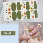14PCS / set Abacate Nail Art Sticker morango Cat Eye Waterproof Decal
