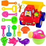 14PCS / set criativa das crianças das crianças praia que joga Truck Areia dragagem Set Toy Brincar Brinquedo melhor presente para as crianças das crianças engraçadas
