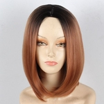 14"Bob Wigs Short Straight Hair Wigs for women Straight Mix Brown Hair Replacement Wigs Fancy Dress Costume Party Wig Halloween Wig