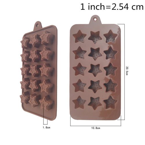 15 Cavidade em forma de estrela molde de silicone ferramenta DIY para Ice Cube Chocolate