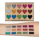 15 cores da paleta da sombra duradoura Shimmer Matte Heart Glitter Eyeshadow