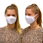 15 Máscara de Tecido Algodão Dupla Camada Anatômica Lavável Reutilizável eMask Branca