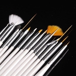 15 Pcs Nail Art Gel Design Pen Painting Polonês Brush Dotting Drawing Tool Set