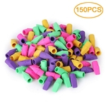 150 Pcs Colorful Pencil Top Eraser Caps artigos de papelaria para pintura e estudantes diários Usos