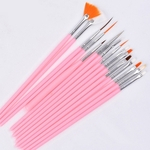 15pcs Nail Art Brush Set Linha desenho pintura Ferramentas Pen UV Gel Polish