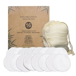 16 PCS fibra de bambu Removedor de maquiagem lavável veludo Pads reutilizável Facial Cleansing Sanitária lavável Pad