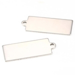 17*42MM Charming Stainless Steel Rectangle DIY Pendant for Bracelet Necklace Jewelry Findings