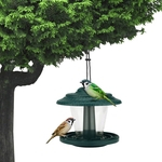 18 * 18 * 19 Transparente Semente alimentador do pássaro Outdoor Birdfeeders bandeja para as aves selvagens Varanda Hanging Waterproof dispositivo de alimentação de plástico
