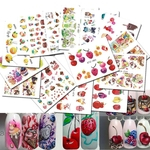 18 folha de transferência Watermark Nail Stickers Verão Arte Adesivo Decoração