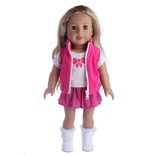 18 Inch boneca Brasão Terno / Colete + T-shirt + saia Doll Dress Acessórios Roupa Series (não incluem sapatos)