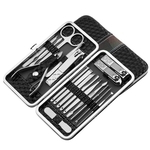 18 Pçs / Set Aço Inoxidável Nail Art Manicure Ferramenta Clipper Scissors Tweezer Cutter