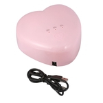 18W Nail Lamp for Gel Polish, Heart-shaped UVLED Lamp, Fingernail and Toenail Nail Manicure Curing Drying Machine for Home Use and Salon