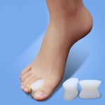 1pair Branco Silicone Gel Toe Separator Spacer Straightener Relief Pé Joanete Dor Pés ortopédicas Ferramenta