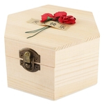 1pc Luminous Sabonete Rose Flower caixa de madeira Decor Presentes Valentine aniversário (Non-luminância)