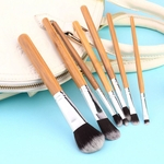 12Pcs Bamboo Handle Pincéis De Maquiagem Pó Foundation Eyeshadow Lip Brush Set