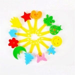12pcs / Muito Kids Brinquedos Mixed Padrão Pintura Colorido Criança Escova DIY esponja desenho Toys Art Supplies escovas de pintura Ferramenta