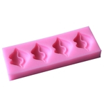 1pcs DIY Quatro sexy lábios Silicone Bolo Mold para bolos Ferramenta Baking