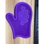 1pcs Silicone Dog Shower Gloves, Pet Cleaning Supplies, Hair Removal Massage Brush, Pet Massage Gloves