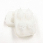 4-Cavity Crânio Ice flexível molde de silicone fácil libertação Realistic Crânio Ice Cube Kitchen Dining Supplies