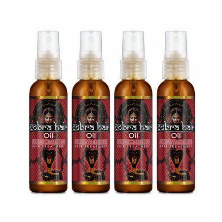 4 Cobra Hair Oil 60ml - Cresce Cabelo - Hidratação - Reparador de Pontas - Nanovin a