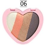 4 cores Heart-Shaped Eyeshadow Paleta de Sombra
