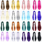 24 Cores Peruca de cabelo sintética de 80cm Para Mulheres Perucas De Fibra Resistente Ao Calor