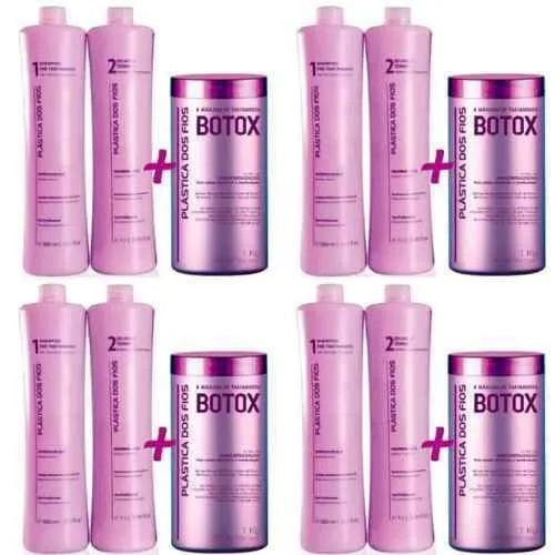 4 Kits Plastica dos Fios Selagem Térmica + 4 Botox + 1 Brind - Luminous Hair