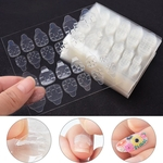 24 PCS / Folha DIY Jelly dupla face fita adesiva transparente prego invisível clipe adesivas unhas falsas Tools Arte