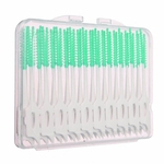 40pcs interdental entre dentes escova de fio dental elástica massagem goma palito